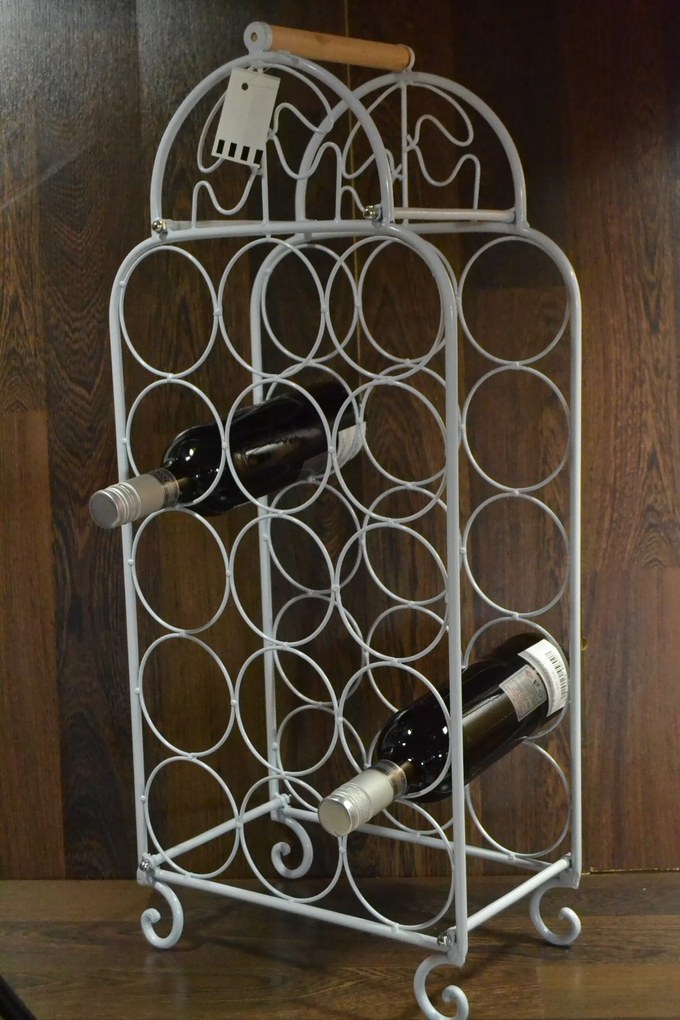 Kovový stojan na 15 vín (31,5x73 cm)