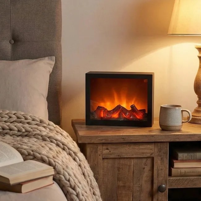 LED dekorácia v tvare krbu