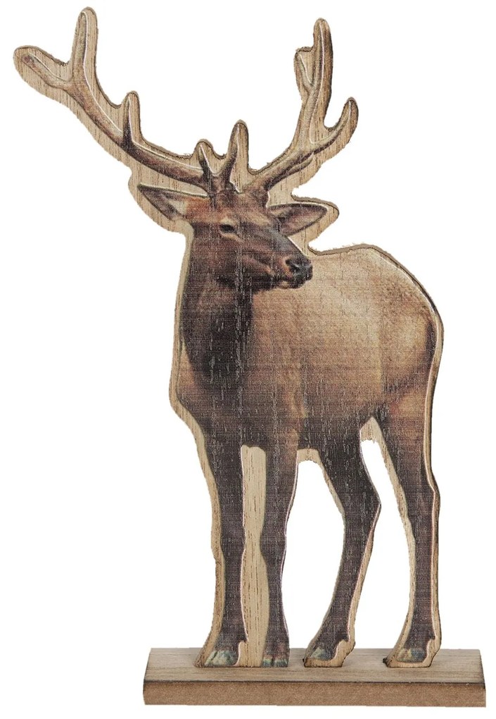 Dekorácia dreveného soba na podstavci - 16 * 4 * 25 cm