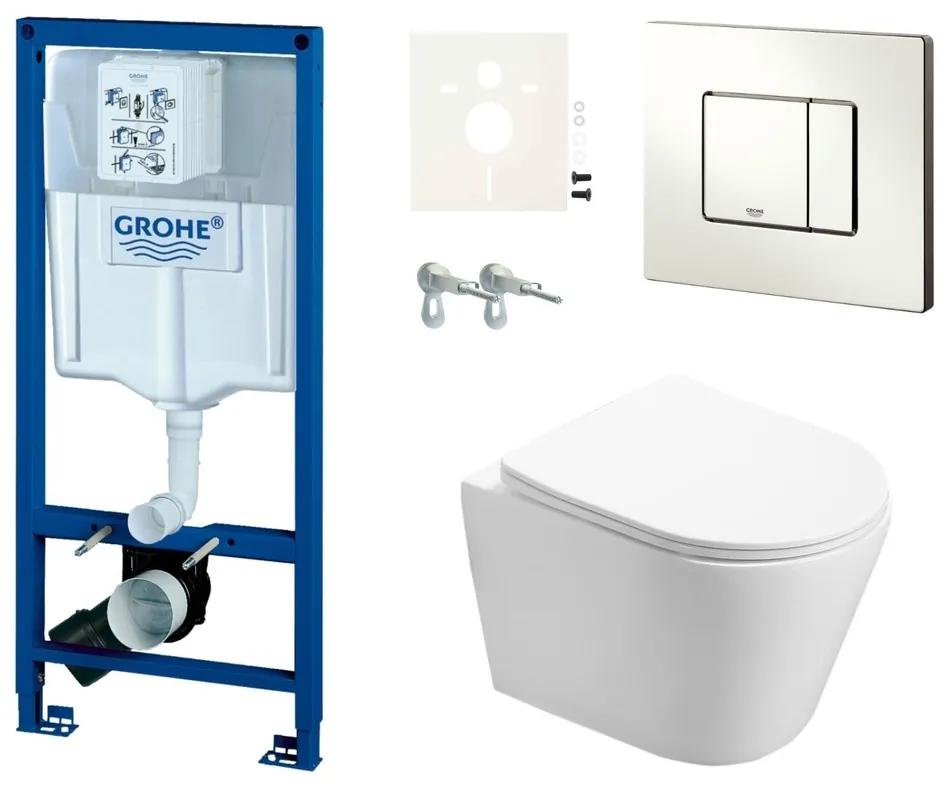 Cenovo zvýhodnený závesný WC set Grohe do ľahkých stien / predstenová montáž + WC SAT Infinitio SIKOGRSIN2S