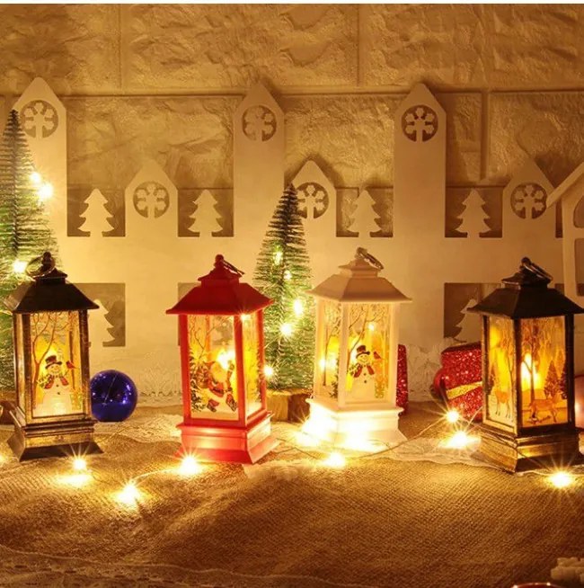 Sviatočný lampáš LED XB-001 biely