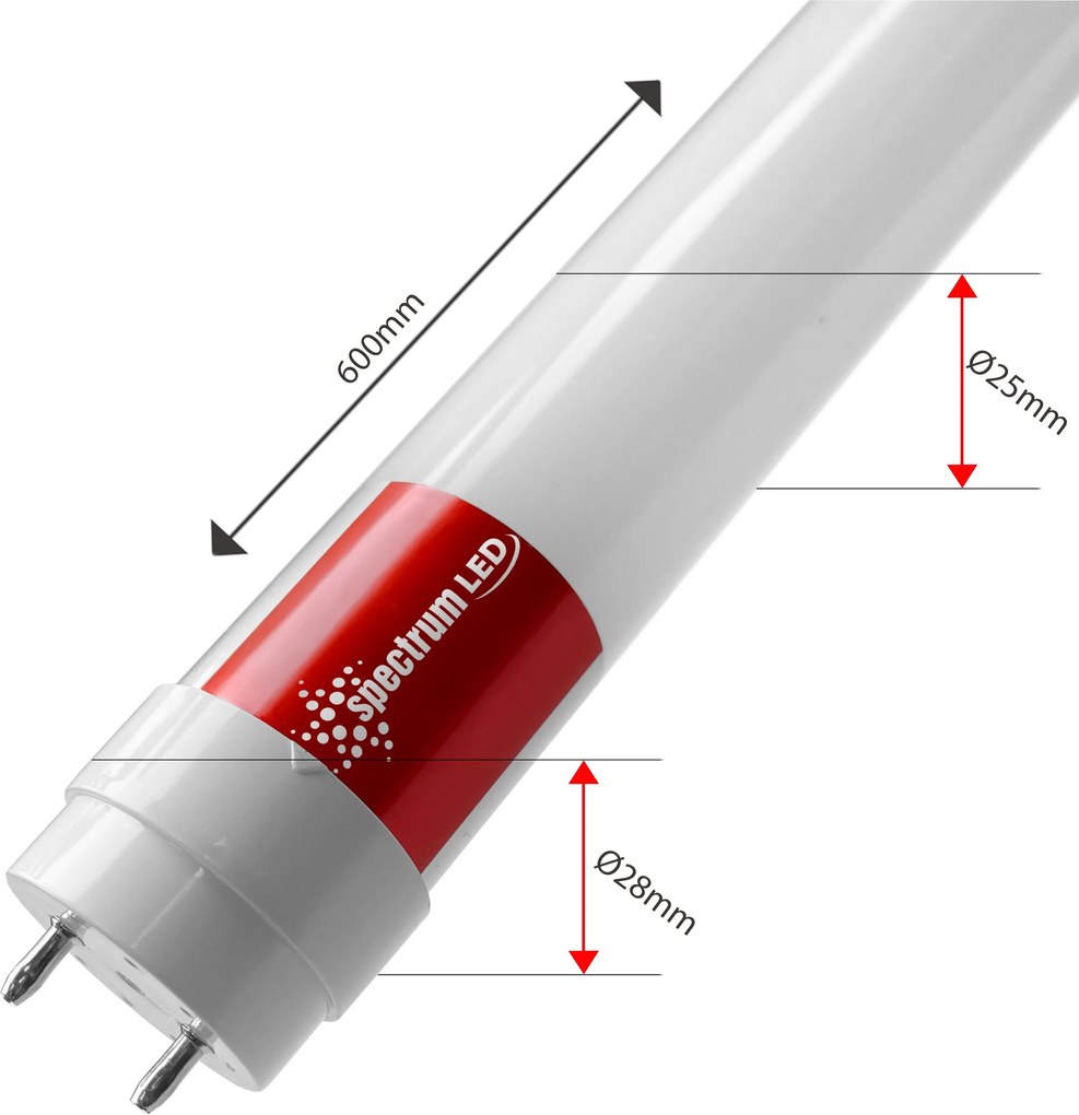 Spectrum LED Spectrum, LED Trubica, teplá biela 3000K, 60CM T8 230V 8,5W WOJ+22300, OSW-12001
