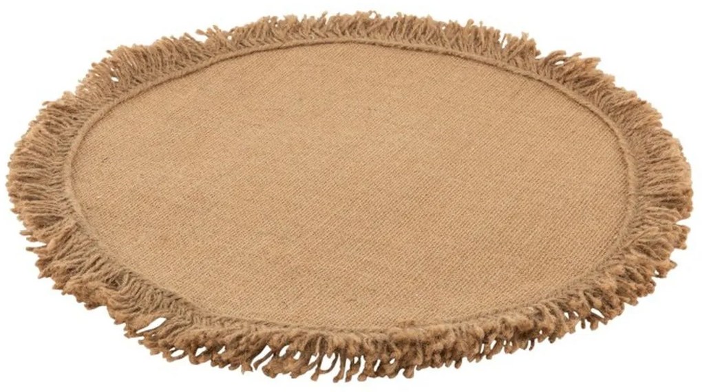 Jutové prestieranie so strapcami - Ø 43 cm