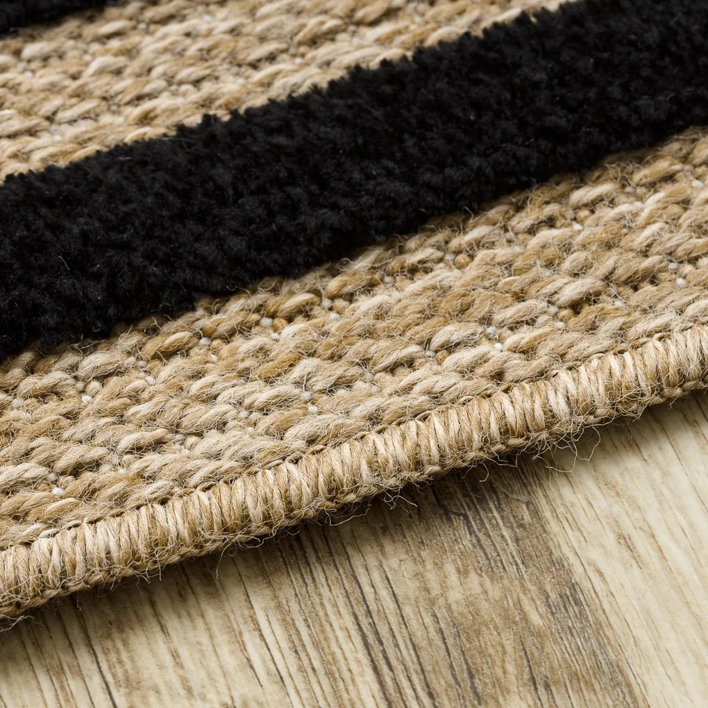 Dywany Łuszczów, Kusový koberec Spark 0687 beige/black, 160x220, béžová, chodba / predsieň