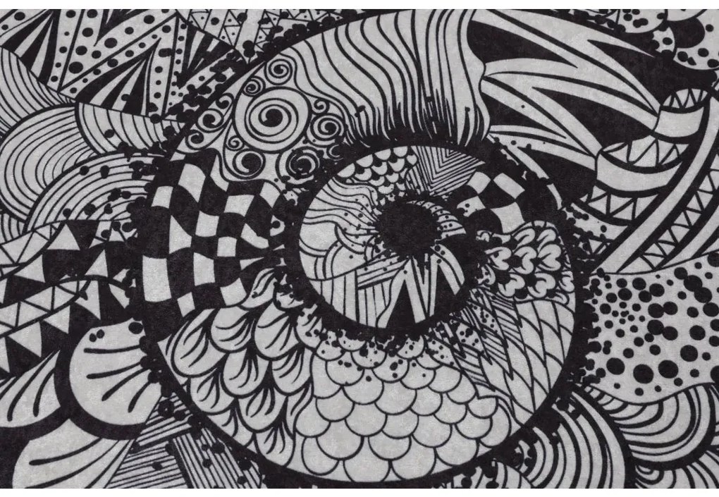 Kúpeľňová predložka More 140 cm čierno-biela