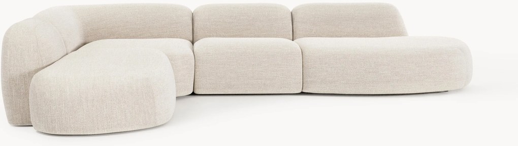 XL modulárna buklé rohová pohovka Wolke