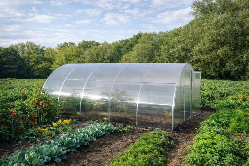 Skleníkový tunel Atlant 4*12 m s polykarbonátom 4 mm