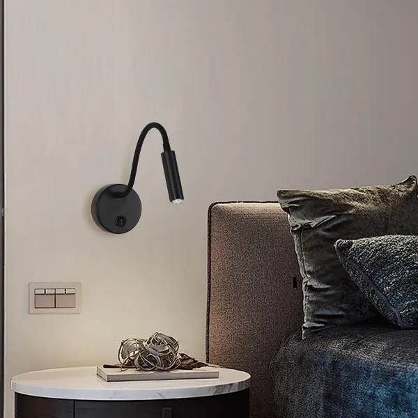 Brilagi - LED Stmievateľná flexibilná nástenná lampa MAYA 1xG9/4W/230V čierna