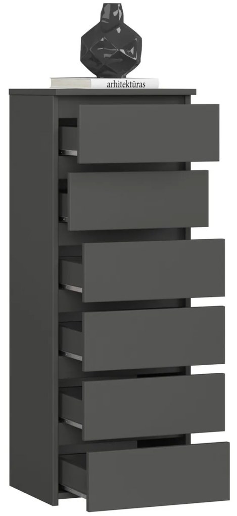 Komoda CL6 40 cm grafitově šedá
