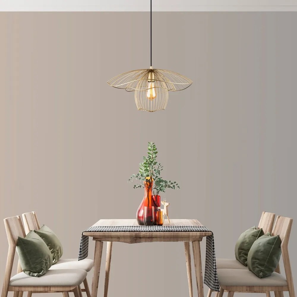 Závesné svietidlo v zlatej farbe Squid Lighting Root, výška 123 cm