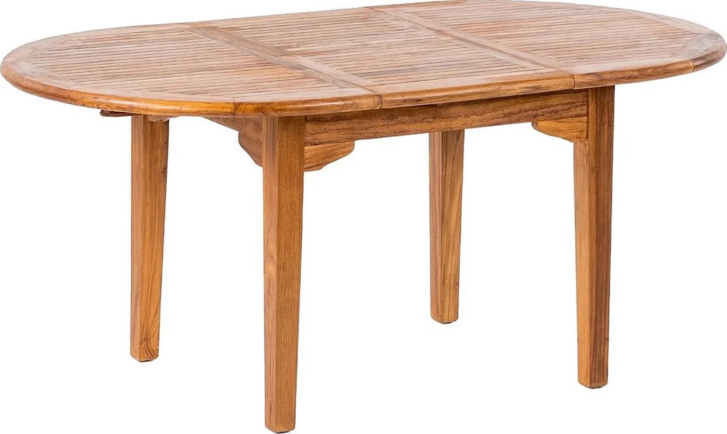 DEOKORK Teakový oválny stôl ELEGANTE 130 / 180 × 120 cm | ovál | rozkladacia