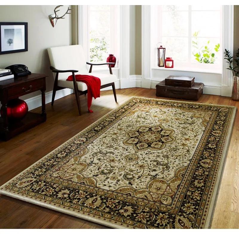 DomTextilu Krémový vintage koberec do spálne 17607-157608