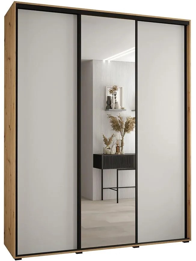 Skriňa 45 Canaris 3 200 artisan/biela/čierna