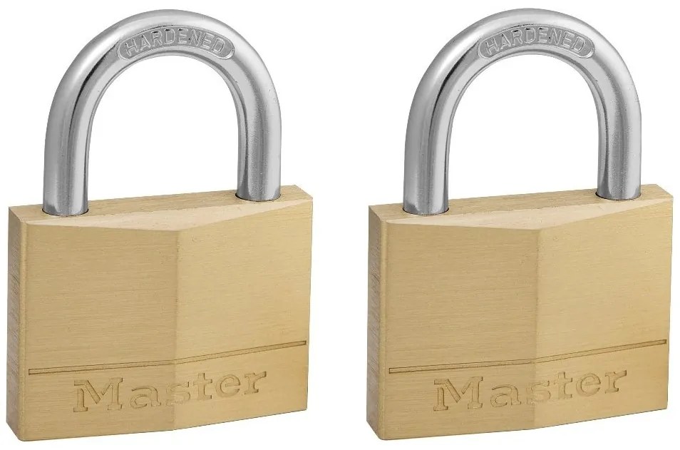 MASTER LOCK Visiaci zámok mosadzný 2x50mm
