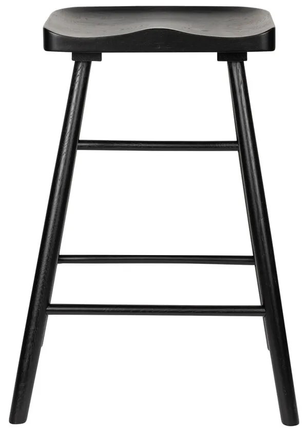Čierna barová stolička z dubového dreva (výška sedadla 65,5 cm) Vander – White Label