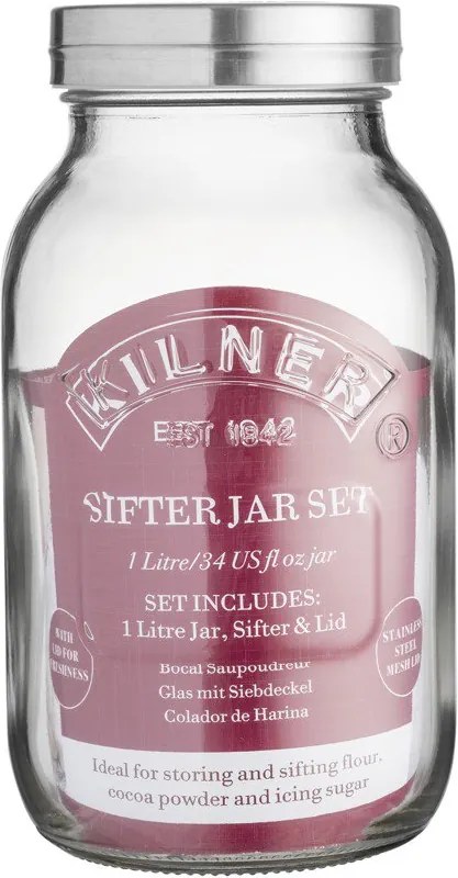 Kilner sklenice na potraviny se sítkem, 1 l