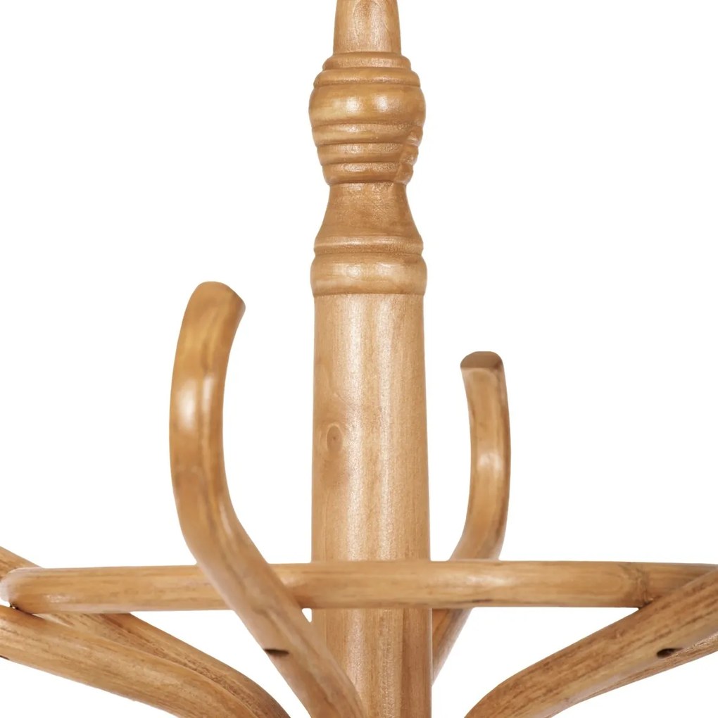 Drevený stojanový vešiak, tmavý dub, 52 x 186 cm