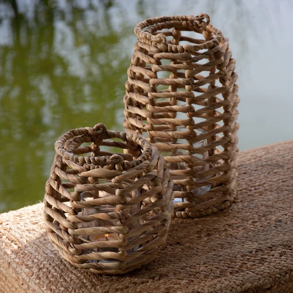 Lampáš z vodného hyacintu Muccia - 20*20*18cm