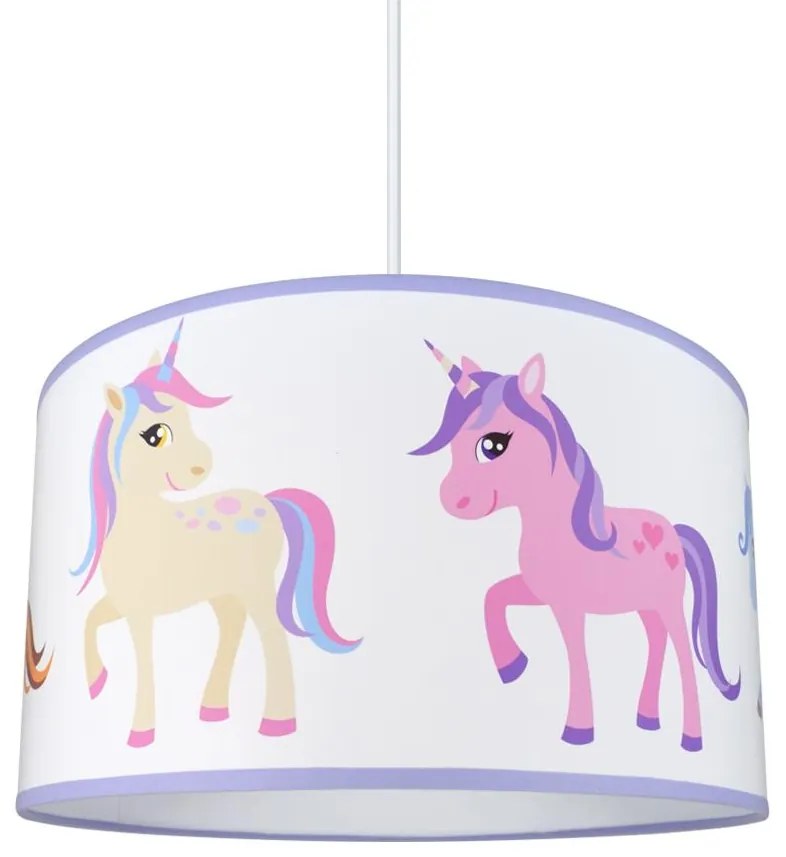 LAMPDAR Detský luster na lanku PONY/UNICORN 1xE27/60W/230V SA1022