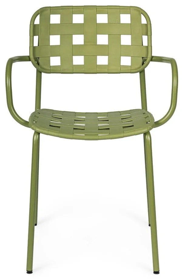 Zelené kovové záhradné stoličky v súprave 4 ks Clover – Bizzotto