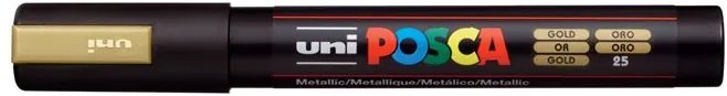 Popisovač akrylový UNI Posca PC-5M zlatý
