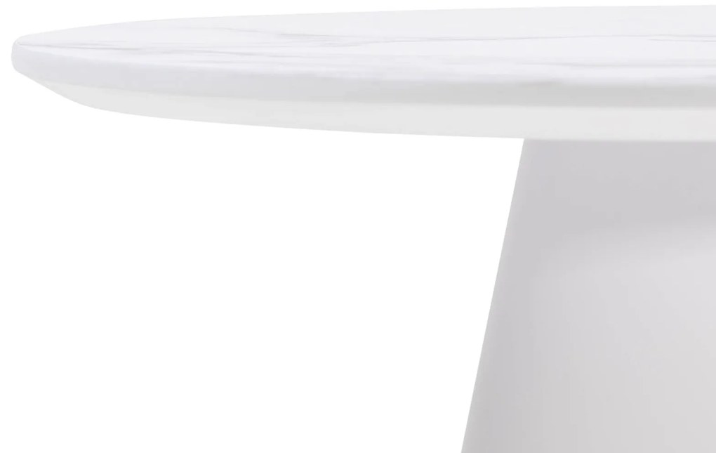 Konferenční stolek Margos 46 cm bílý/mramor I