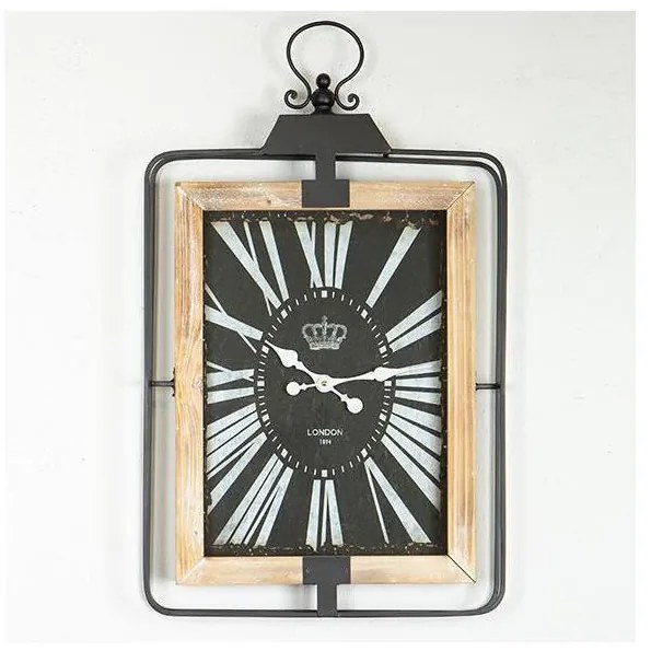Nástenné hodiny 1xAA 76x46 béžová/čierna