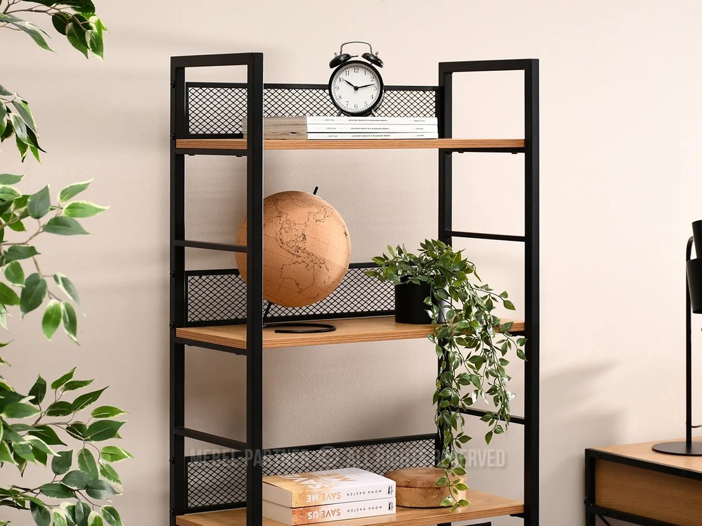 Regál Danube B (dub + čierna). Akcia -21%. Vlastná spoľahlivá doprava až k Vám domov. 1111336