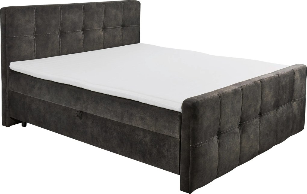 XXXLutz AMERICKÁ POSTEĽ, 180/200 cm, tmavohnedá MID.YOU - Online Only spálne - 002220050105