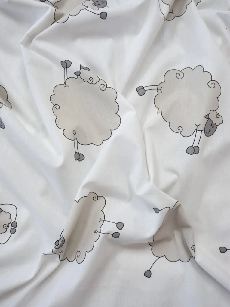 Bavlnená obliečka na vankúš Renforcé 70 × 90 cm – Ovečky Morning Yoga