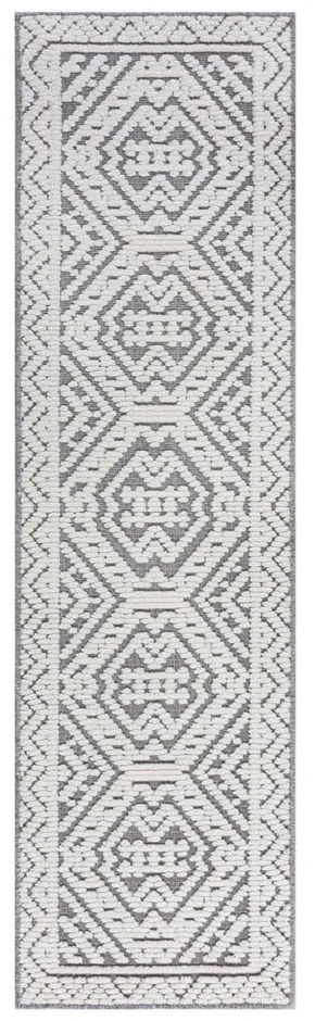 Sivý umývateľný behúň zo ženilky 60x240 cm Jaipur – Flair Rugs