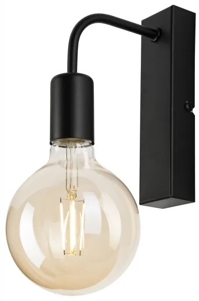 Nástenné svietidlo ASTRID 1xE27/60W/230V matná čierna