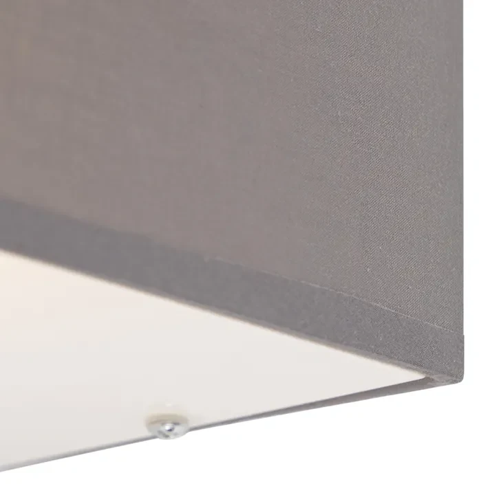 Moderná nástenná lampa obdĺžniková sivá - Drum