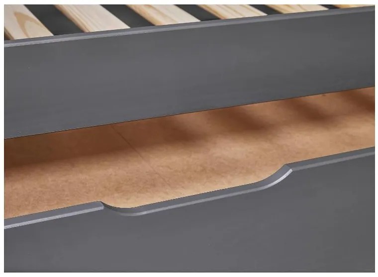 Inter Link Detská výsuvná posteľ Dream the Future, 90 x 200 cm (sivá)  (100394227)