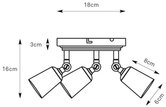 Markslöjd 108980 - Bodové svietidlo TINY 3xGU10/7W/230V mosadz