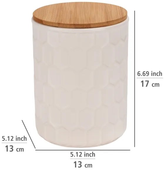 WENKO 54222100 - Úložný box MAYA 13x17 cm biela/hnedá