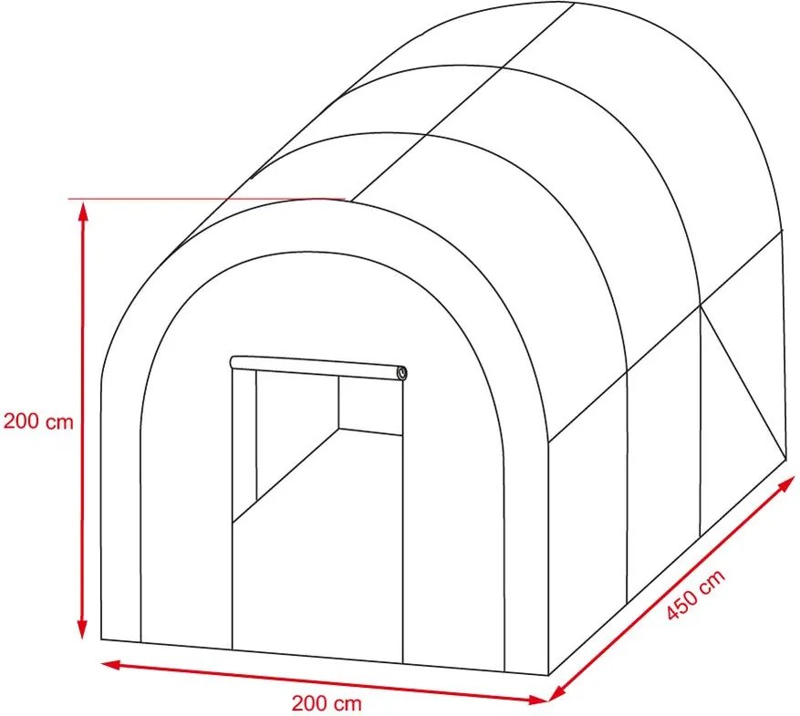 Veľký zahradný fóliovník AVENBERG 4.5 m