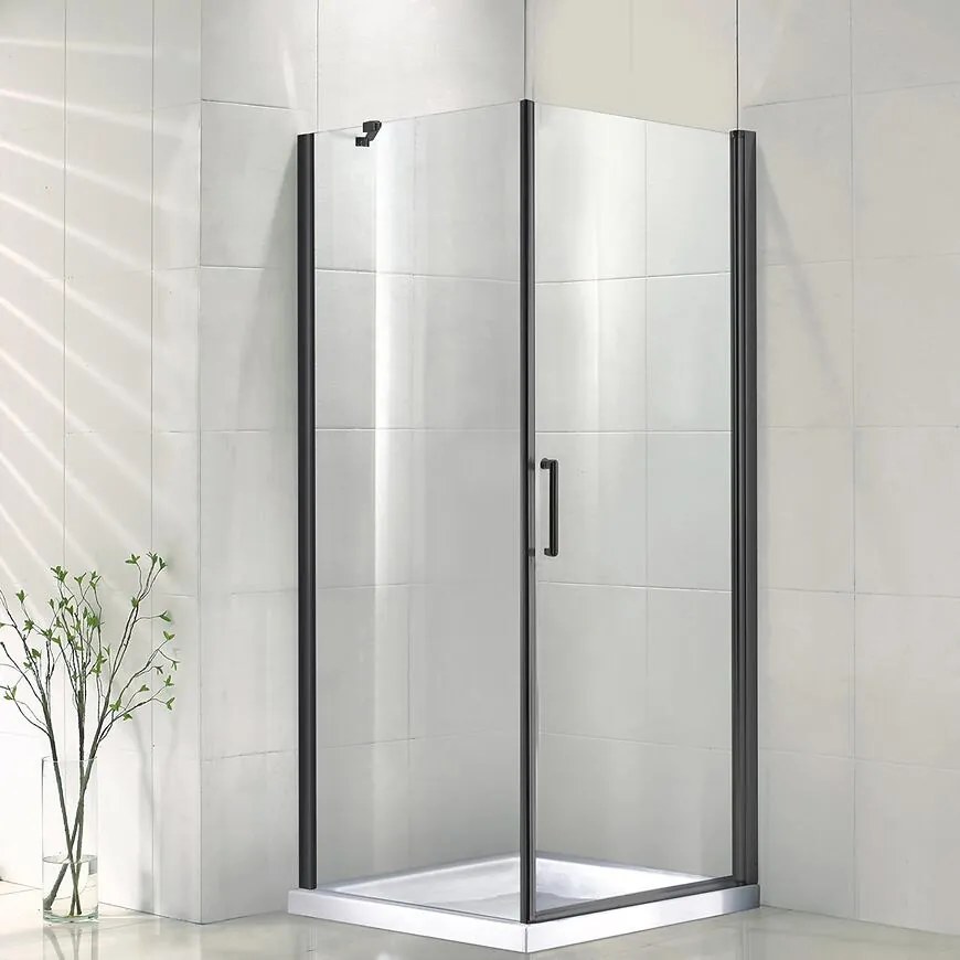 Sprchový kút Vela Black 80x80x190