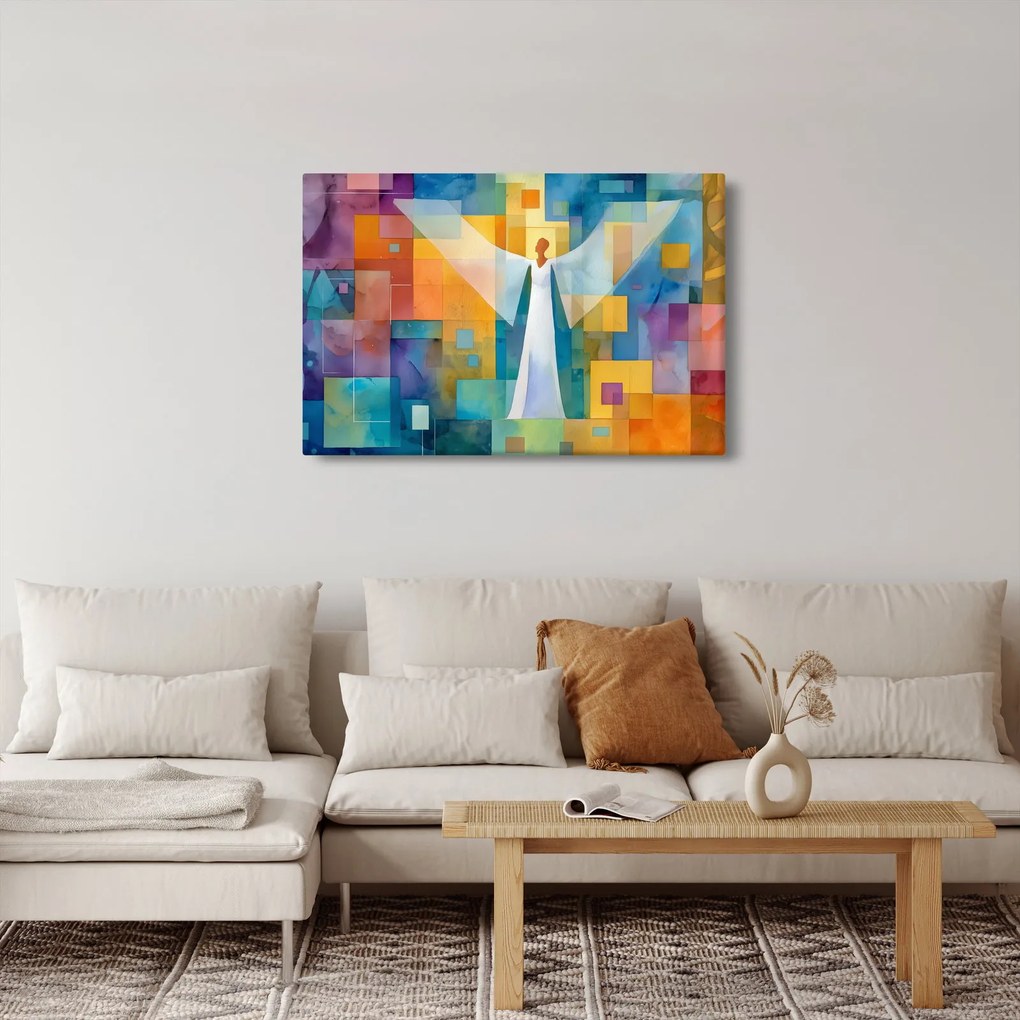 Obraz - Geometrický anjel (90x60 cm)