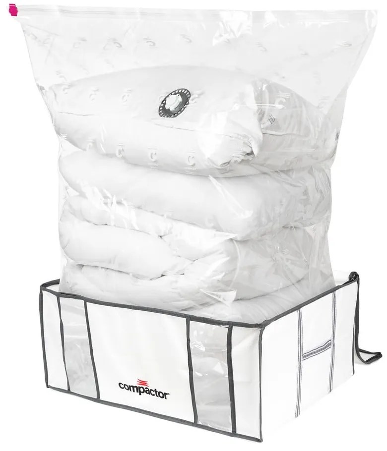 Vákuové vystužené látkové úložné boxy na oblečenie v súprave 2 ks 50x65x27 cm Life – Compactor