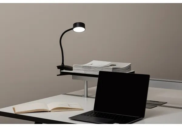 Top Light-LED, dotykovo stmievateľná stolná lampa s klipom BELLA, LED 4,8 W/5 V, 3000–6500 K, čierna