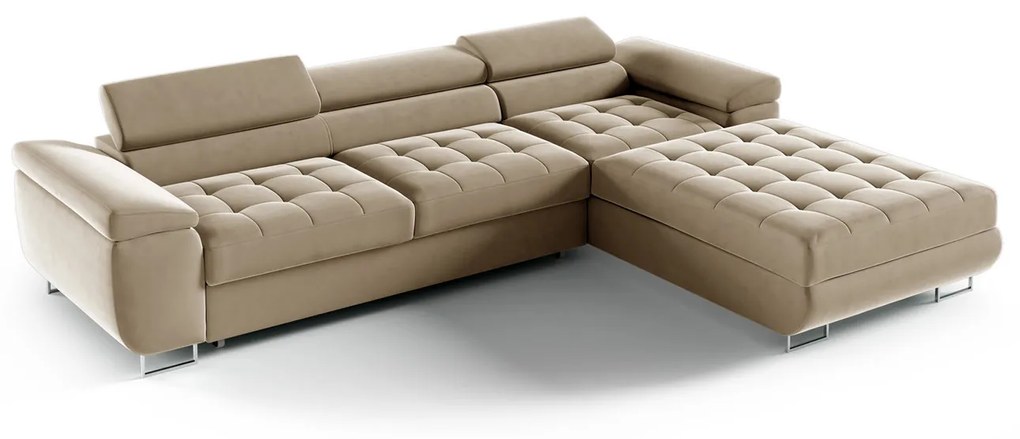 Rohová rozkladacia sedacia súprava 272 JENNY Sivá Vogue Ľavá