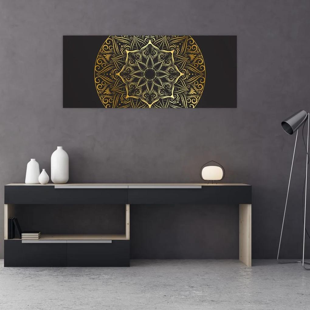 Obraz zlaté abstrakcie (120x50 cm)