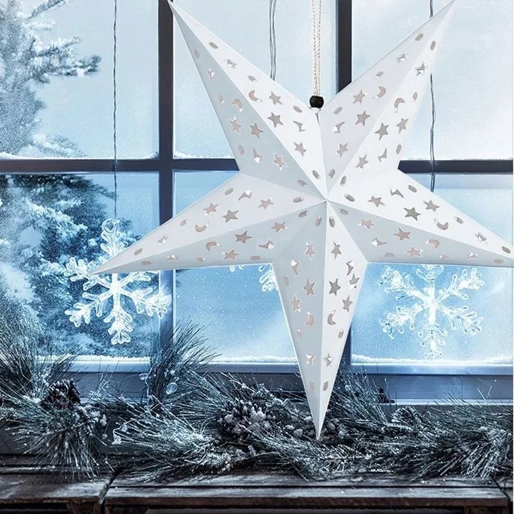 Tutumi Tutumi, LED podsvietená papierová hviezda 60cm SY-001, biela, CHR-05001