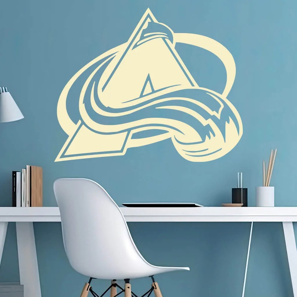 Veselá Stena Samolepka Hokejový tím Colorado Avalanche Farba: růžová, Veľkosť: 60 x 49 cm