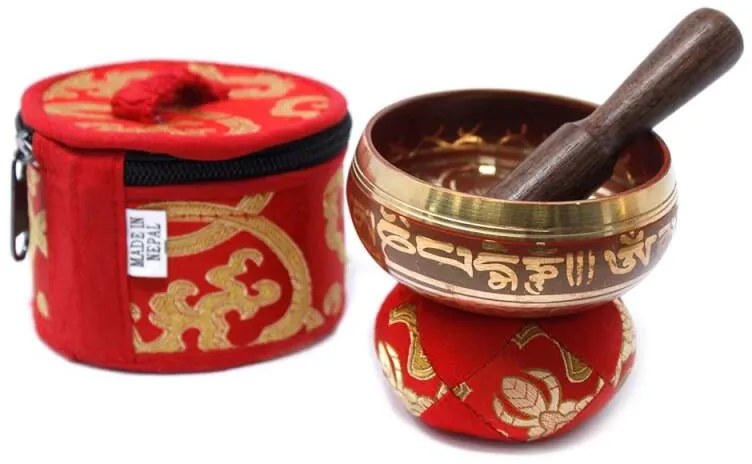 AW Mini tibetská spievajúca miska červená