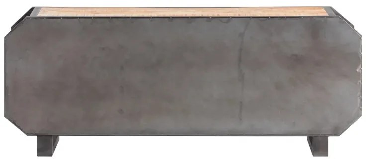 furniture-nabytek.cz - Masívny príborník Barkley z kovu, šedý – 180×50×70 cm