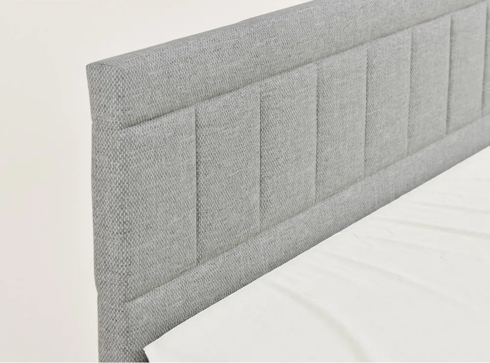 Sivá boxspring posteľ s úložným priestorom 180x200 cm Caya – Maison de Rêve
