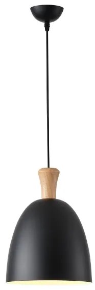 Luster na lanku 1xE27/15W/230V čierna pr. 23 cm