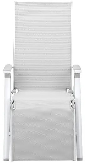 Livarno home Hliníkové kreslo Houston, biele/bledosivé  (100386213)